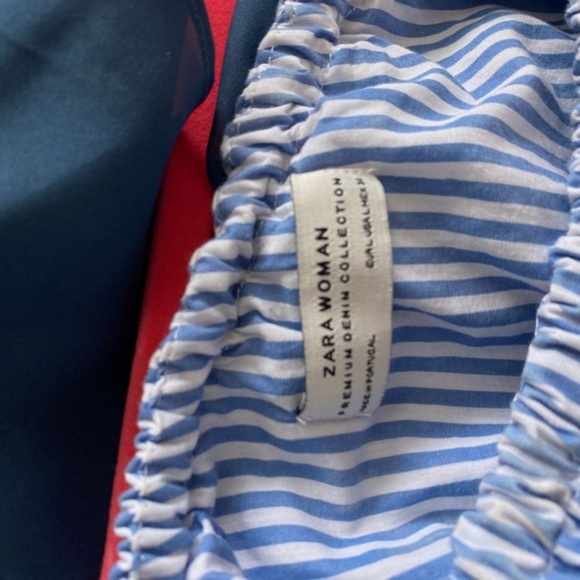 Zara Woman Premium Denim Asymmetrical Top - Picture 5 of 5